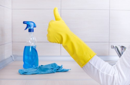 After builders cleaning work in an E15 home interior
